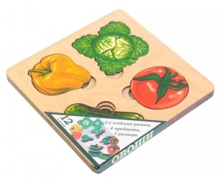 Рамка-вкладыш "Больше-меньше. Овощи" фото книги