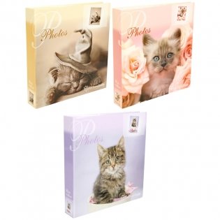 Фотоальбом "Lovely kittens", 500 фото, 10x15 см, переплет на кольцах фото книги