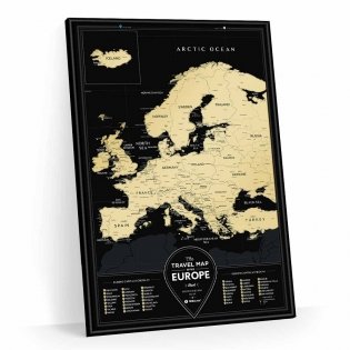 Карта "Travel Map Black Europe" фото книги 7