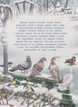 Птички зимой. Дополни картинку фото книги 3