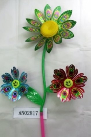 Ветерок "Веселые забавы. Ромашка", 3 цветка, 52 см фото книги
