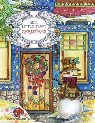 Adult Coloring Book: Nice Little Town Christmas фото книги