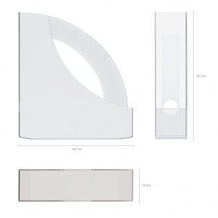 Подставка для бумаг вертикальная "Rainbow", 75 мм, прозрачная фото книги 4