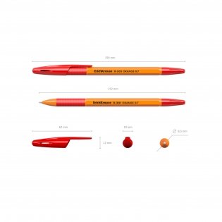 Ручка шариковая "R-301 ORANGE 0.7 Stick&Grip", красная фото книги 5