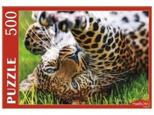 Пазл "Леопард на траве", 500 элементов фото книги