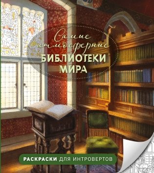 Самые атмосферные библиотеки мира. Раскраски для интровертов фото книги