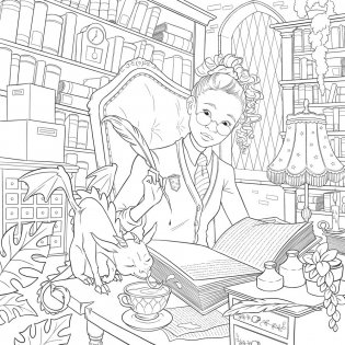 Everyday Magic: A Cozy Fantasy Coloring Book фото книги 9
