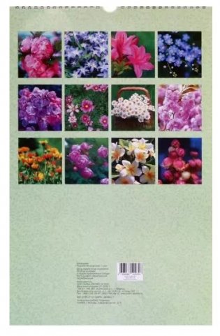 Календарь настенный перекидной на 2021 год "Цветы. Дизайн 1" фото книги 3