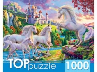 Пазлы "Toppuzzle. Сказочный мир единорогов", 1000 элементов фото книги