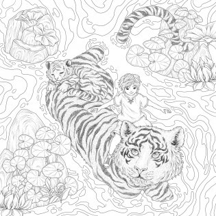 Mythographic Color and Discover: Wild Summer: An Artist's Coloring Book of Mesmerizing Animals фото книги 2