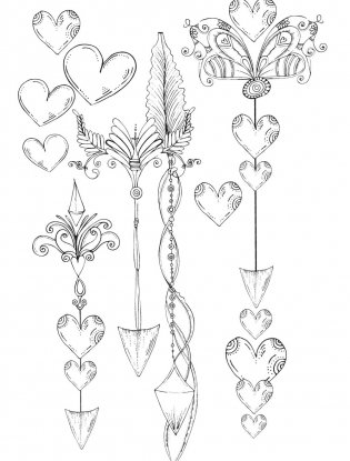 Creative Haven Love Is in the Air! Coloring Book фото книги 9