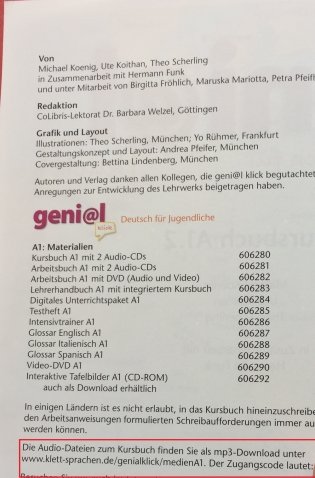 geni@l klick A1.2: Deutsch als Fremdsprache für Jugendliche. Kursbuch mit Audio-Dateien zum Download фото книги 2