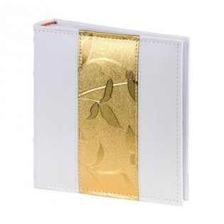 Фотоальбом "Brauberg", на 200 фото 10x15 см, цвет бело-золотистый фото книги