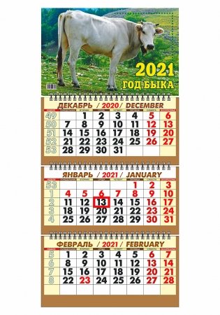Календарь настенный "Символ года. На пастбище" на 2021 год фото книги
