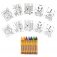 Раскраска по номерам "Игрушки", А4, с восковыми мелками, 5 рисунков фото книги маленькое 3