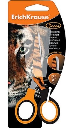 Ножницы с печатью на лезвии "Тигр", 13 см фото книги