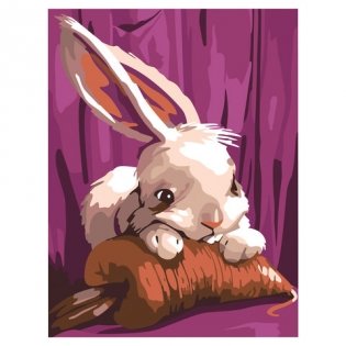 Раскраска по номерам "Зайчонок", А5, с акриловыми красками фото книги 5