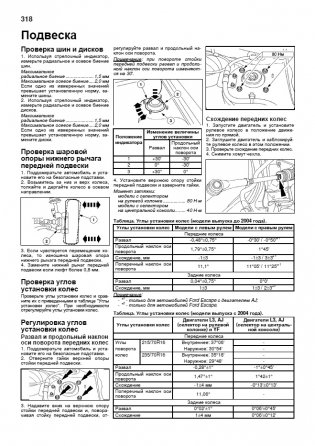 Ford Escape / Maverick 2000-07 года выпуска Рестайлинг 2004. Устройство, техническое обслуживание и ремонт фото книги 9