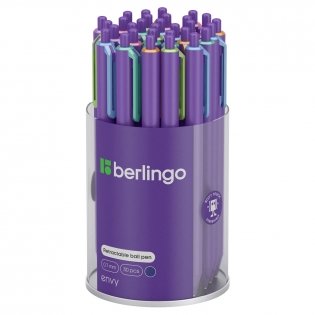 Ручка шариковая автоматическая Berlingo "Envy" синяя, 0,7 мм, корпус ассорти. Арт. CBm_07099 фото книги 3