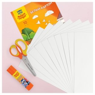 Картон белый А4, Мульти-Пульти, 10 л., немелованный, в папке, "Приключения Енота". Арт. КБ10н_31560 фото книги 6