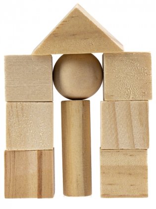 Деревянная игрушка "Конструктор. Цветные фигуры", 8х12 см, цвет бежевый фото книги 4