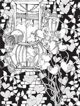 Creative Haven Love Is in the Air! Coloring Book фото книги 6
