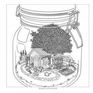 Tiny Worlds: Secret Wonders: An Artist's Coloring Book of Captivating Capsules and Miniature Universes фото книги 3