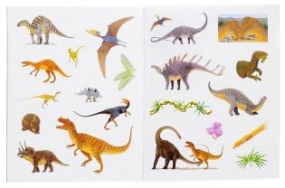 Чудо-наклейки. Динозавры. Более 200 многоразовых наклеек фото книги 3