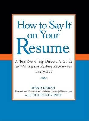 How to Say It on Your Resume фото книги
