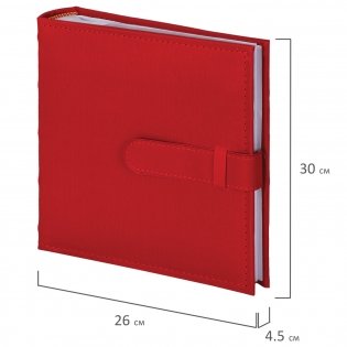 Фотоальбом "Brauberg", на 200 фото, 10х15 см, цвет обложки красный фото книги 9