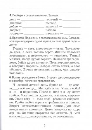 Русский язык. 4 класс. Тетрадь для закрепления знаний фото книги 3