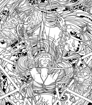 Водные миры. Раскраски за гранью воображения фото книги 11