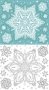 Новогоднее оконное украшение "Белая снежинка", 17,5x15,5 см фото книги маленькое 2
