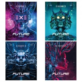 Тетрадь 60 листов, А5, клетка на гребне BG "Future", матовая ламинация, тиснение фольгой. Арт. Т5гр60_лм_тф 11933 фото книги