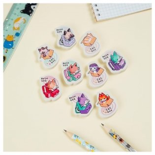 Ластик MESHU "Meow-bag", фигурный, термопластичная резина, 40х30х13 мм. Арт. MS_45598 фото книги