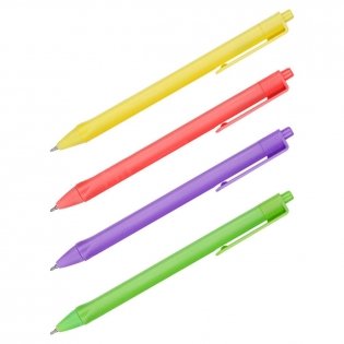 Ручка шариковая автоматическая OfficeSpace "Juicy Trio" синяя, 0,7 мм, трехгранная, корпус ассорти. Арт. BPr_94857 фото книги