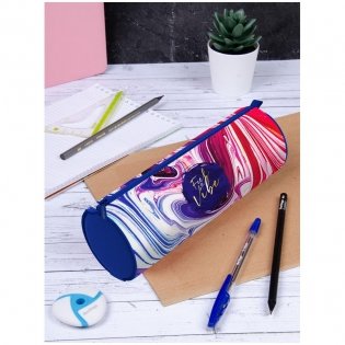 Пенал-тубус 1 отделение, 210х60 Berlingo "Liquid Wave", полиэстер фото книги