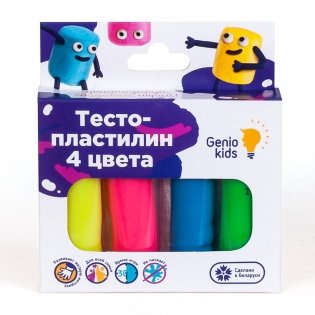 Набор для детской лепки "Тесто-пластилин", 4 цвета фото книги