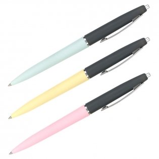 Ручка шариковая автоматическая OfficeSpace "Business", синяя, 0,7 мм, soft-touch, корпус ассорти фото книги