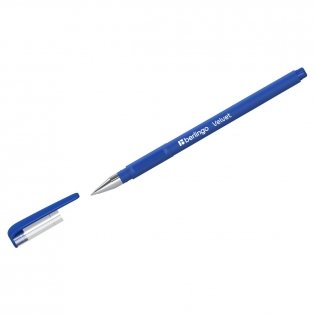 Ручка гелевая Berlingo "Velvet" синяя, 0,5мм, прорезиненный корпус фото книги