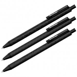 Ручка шариковая автоматическая Berlingo "DoubleBlack" синяя, 0,7мм, игольчатый стержень фото книги