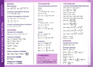 Справочные материалы: Математические формулы. Алгебра фото книги