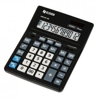 Калькулятор настольный Eleven Business Line CDB1201-BK, 12 разрядов, двойное питание, 15520535мм, черный. Арт. CDB1201-BK фото книги