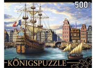 Пазлы "Konigspuzzle. Корабли в порту", 500 элементов фото книги