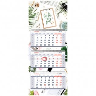 Календарь квартальный на 2022 год "Premium. Motivation", 330x810 мм фото книги