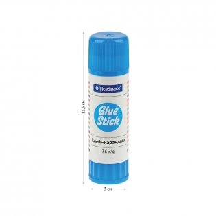 Клей-карандаш OfficeSpace, 36г, ПВА фото книги 3