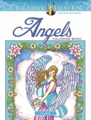 Creative Haven Elegant Angels Coloring Book фото книги