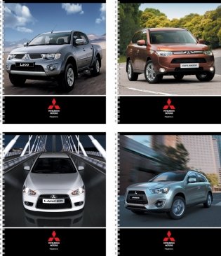 Тетрадь на спирали "Mitsubishi" (Lancer, ASX, Outlander), 80 листов фото книги