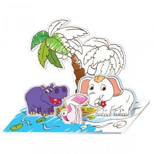 Раскраска 3D "Зоопарк" фото книги 2