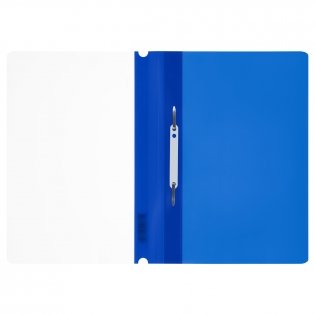 Папка-скоросшиватель пластик. СТАММ А4, 160мкм, синяя с прозр. верхом фото книги 3